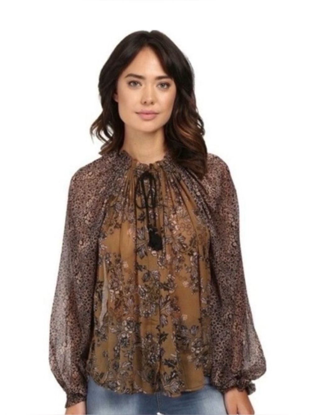 ⚜️ FREE PEOPLE Hendrix Foral blouse sz L